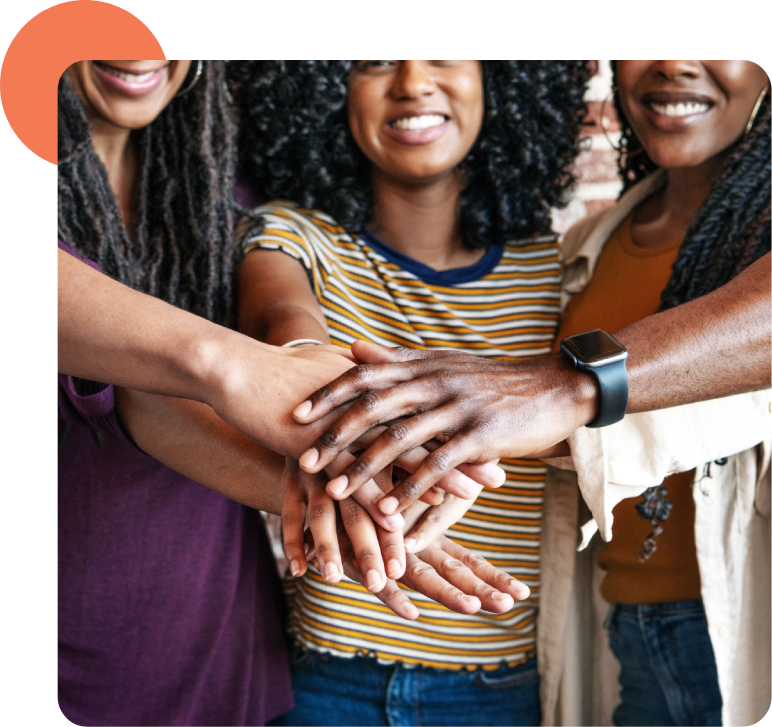 Unity and teamwork symbolized by hands